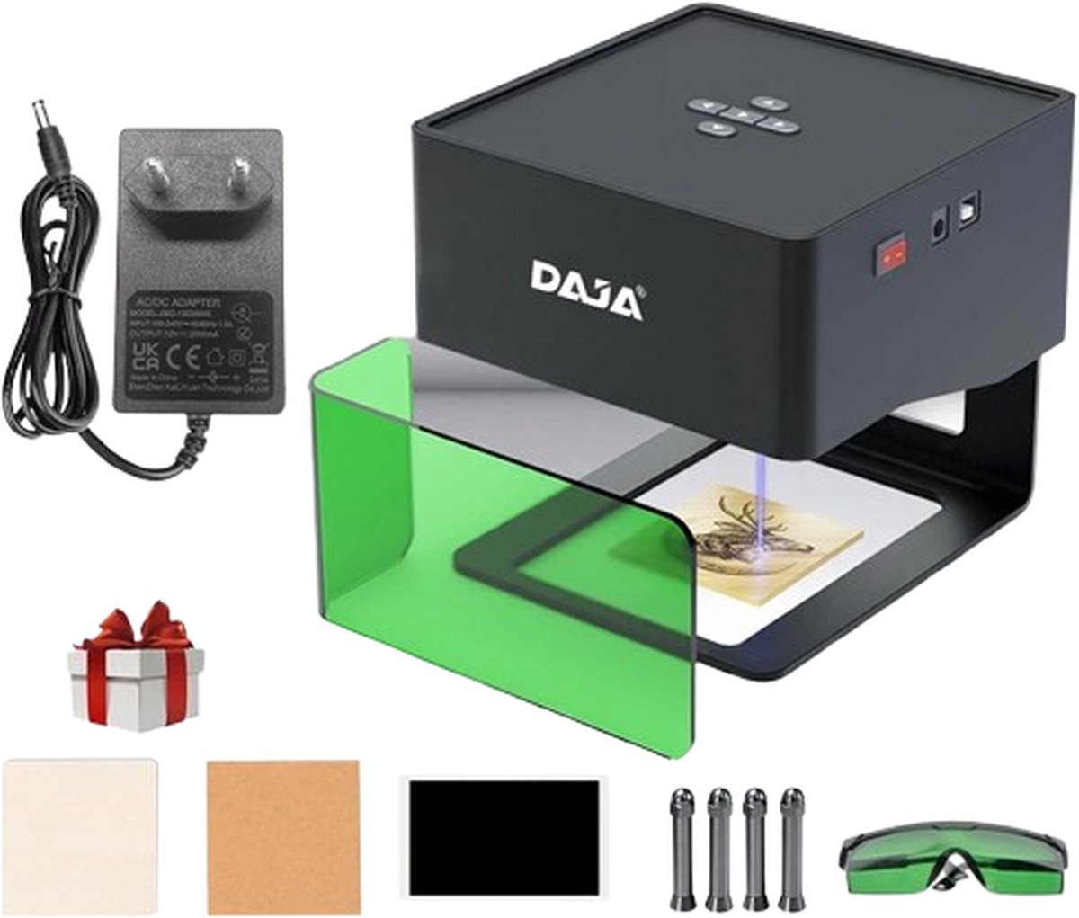 Ariqo Laser Graveermachine - Laser Engraver - Lasergraveermachine - CNC Laser - Mini - Draagbaar - Bluetooth - 167x167x165mm