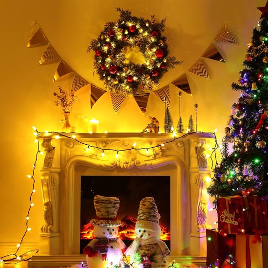 Couronne De Noël Lumineuse LED 40 Cm - 30 LEDs, Piles Incluses, Minuterie 6h, Idéale Porte Ou Mur - 8