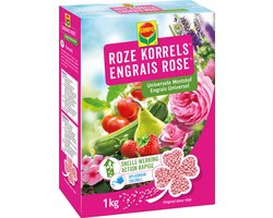 COMPO Roze Korrels® - rijke en snelwerkende meststof - voor alle tuin-, balkon-, terras- en kamerplanten - doos 1 kg