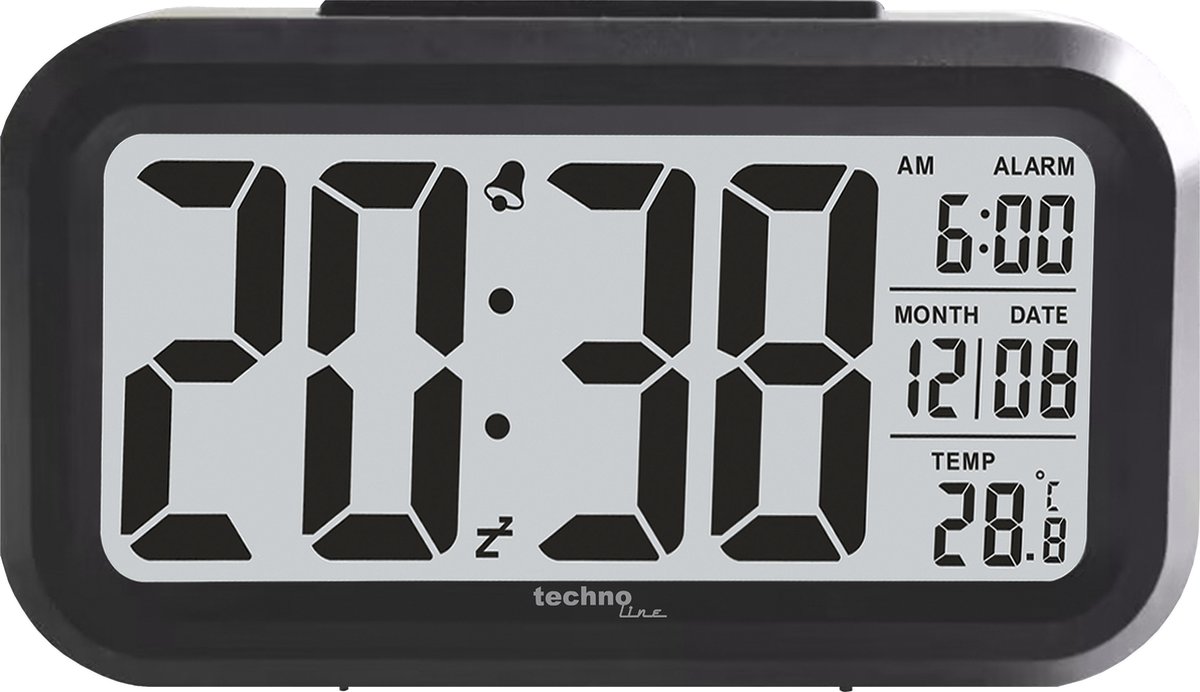 Technoline wekker - WT 400 - 135x75x48mm - zwart - TL-WT400
