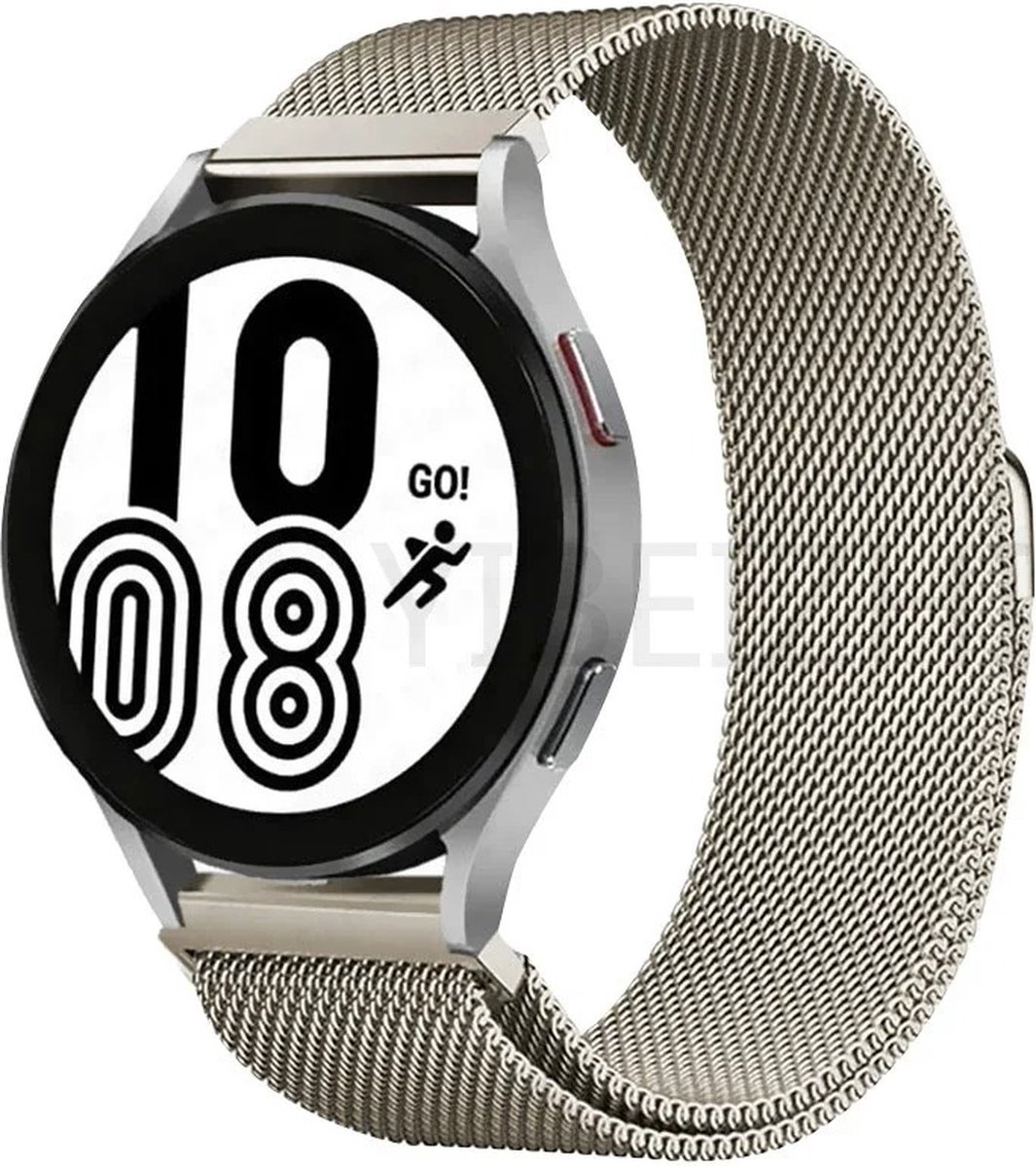 20mm Universeel RVS horlogeband Mesh Milanese Lus Oud Goud kleur voor Smartwatch en geschikt voor een regulier horloge zoals Casio Rolex Seiko Tudor Pagani Homage Goudkleur etc