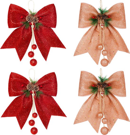 BETOY Kerststrikken, Kerstdecoratie, Kerstversiering, rood, 36