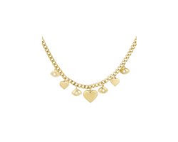 Bedelketting- eyes on the price- goudkleurig- hartje