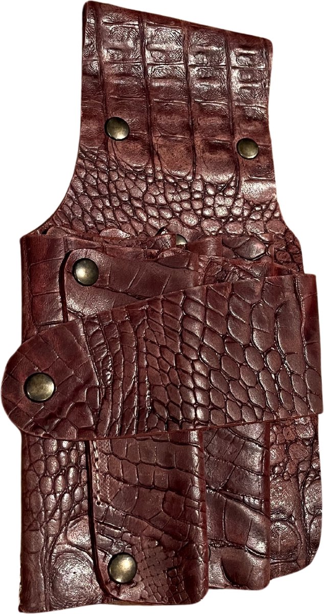 Pattiny - Kapperstas - Leer - Croco - Paars - Handgemaakt - Scharentas - Kapper