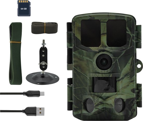 Active Goods® Wildcamera met Nachtzicht met Wiffi - Wildcamera voor Buiten - Wifi App - Infrarood Camera - Waterdicht- 128 GB SD - Full HD - Inclusief 8 Batterijen met Nederlandse Handleiding