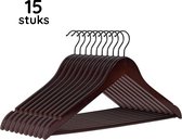 Set Luxe Houten Kledinghangers – Massief Esdoornhout