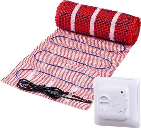 Elektrische Verwarming Set 10m² 150watt Per M² Inclusief Thermostaat Digitaal Zwart