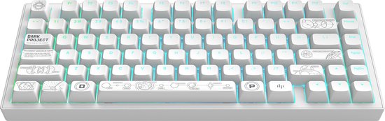 Dark Project - ALU Terra Nova - Draadloos Mechanisch Gaming Toetsenbord ANSI (ENG) - Wit