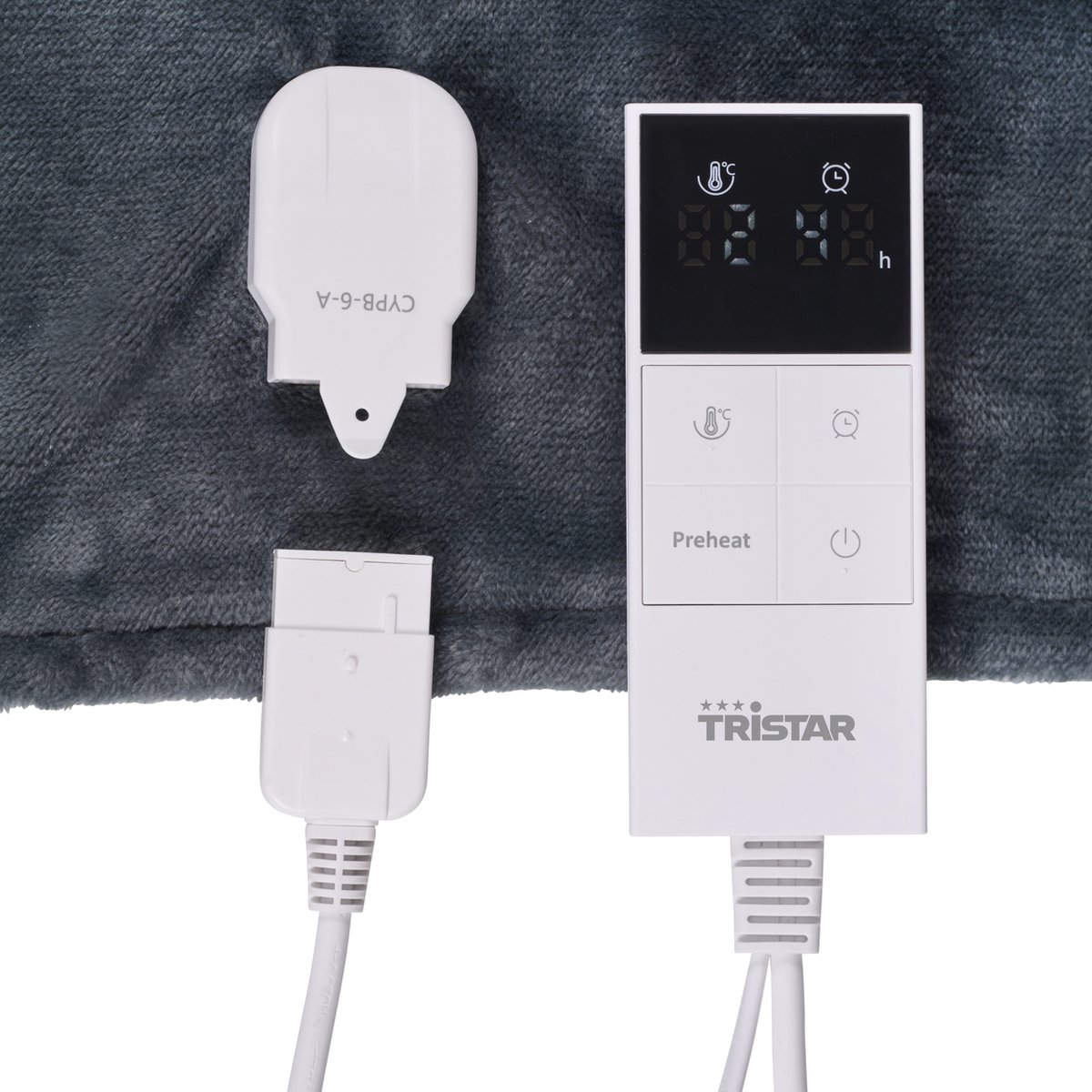 Tristar BW-4781 Elektrische Deken - 180x120 cm - Eenpersoons - Warmtedeken - Fleece - 9 Warmte-instellingen - Afneembare Controller - Timerfunctie – foto 8