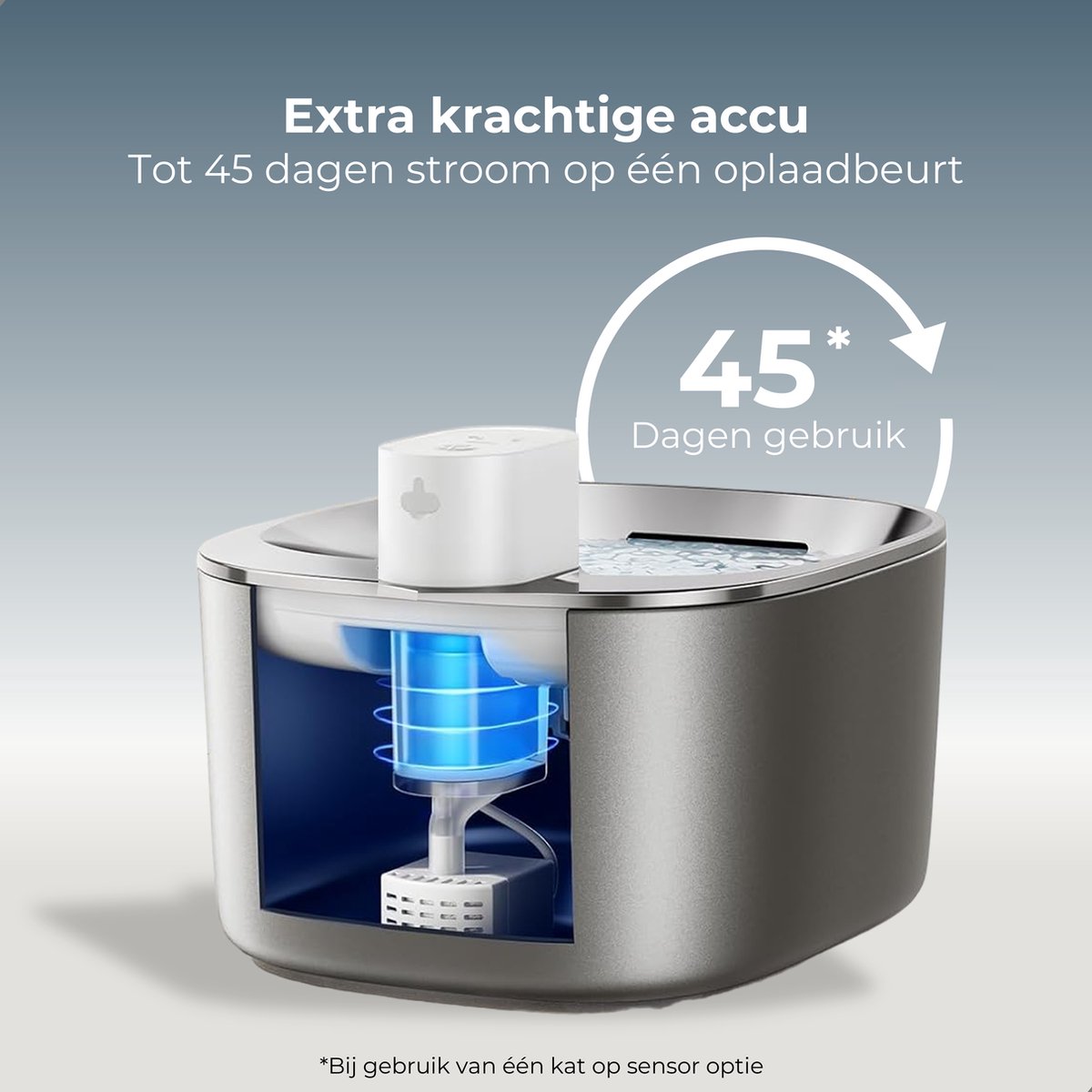 CatElite® - Premium Drinkfontein Kat | Stream - Draadloos - Waterdispenser met Sensor en Accu - Incl. 2 Filters - 4L Waterfontein Kat - Kattenfontein - Fluisterstil - Volledig RVS thumbnail 4