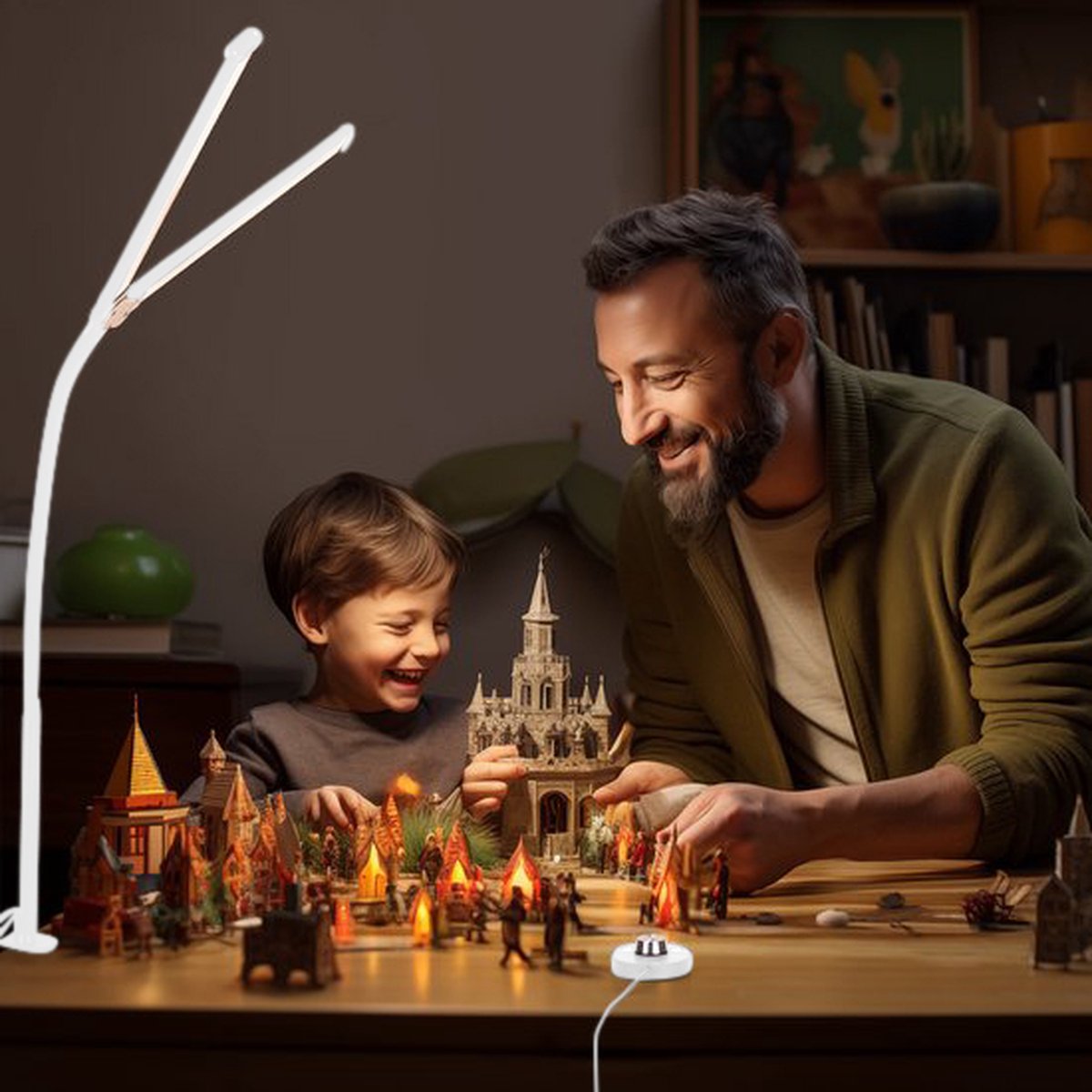 Lampen District® - Bureaulamp – Bureaulamp LED Dimbaar – Bureaulamp met Klem – Hobby werklamp – 5 Helderheidsniveaus & 10 Lichtstanden thumbnail 6