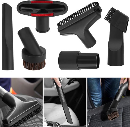 YONO Stofzuiger Zuigmond Set - 6 Stuks - Universeel Opzetstuk - geschikt voor Miele - Philips - AEG - Karcher - Bosch - Borstel - Mondstuk - Hulpstukken - Onderdelen
