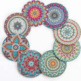 Diamond painting volwassenen - Diamond painting kinderen - Diamond painting pakket volledig - Onderzetters - Onderzetters voor glazen - Diamond painting onderzetters - Mandala - Set van 8