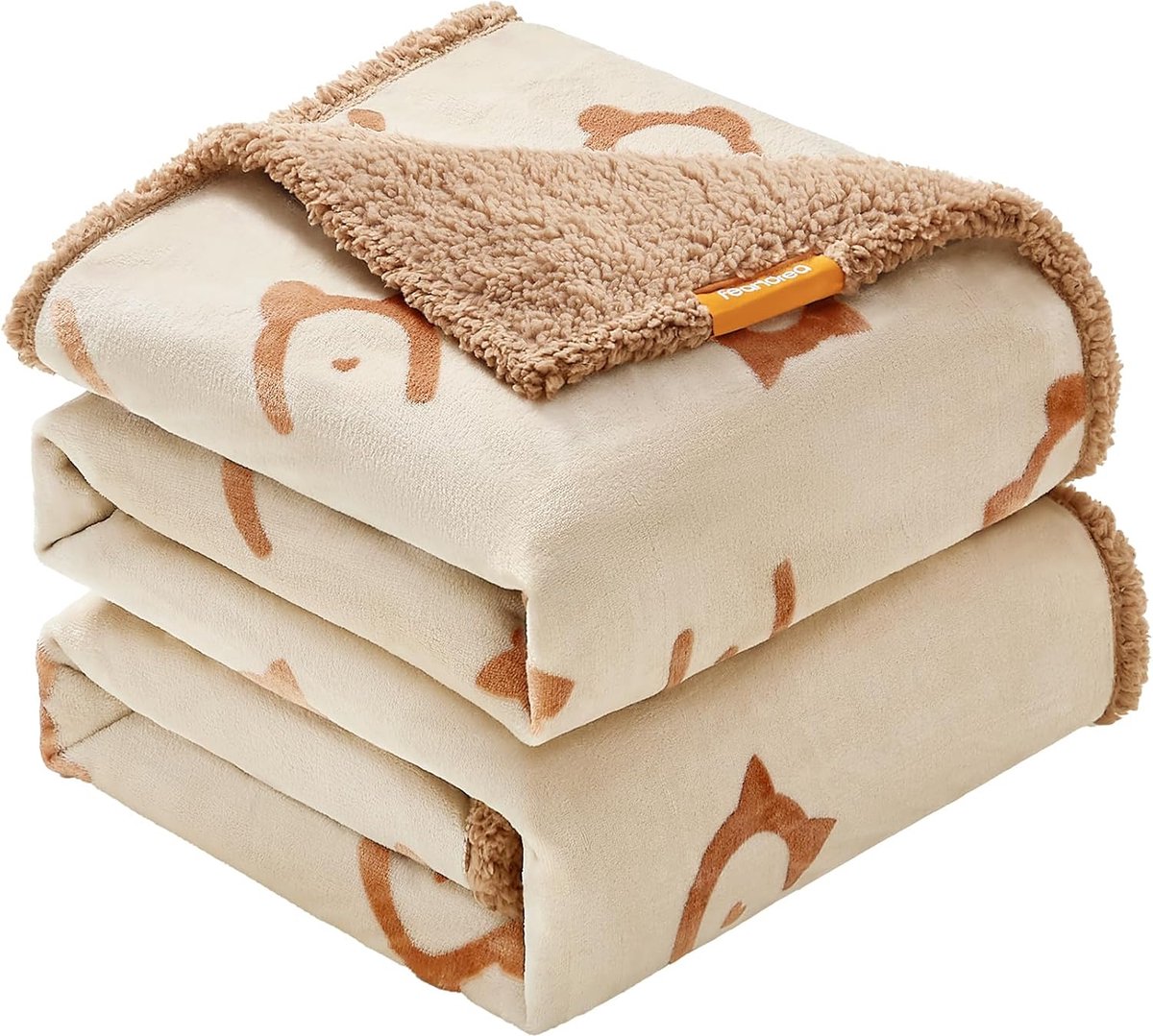 Homesy - Waterdichte hondendeken, Sherpa Fleece huisdierdeken voor extra grote honden en mensen, katten, 229 x 203 cm, XXXL, machinewasbaar, dubbelzijdige bankhoesbeschermer, beige