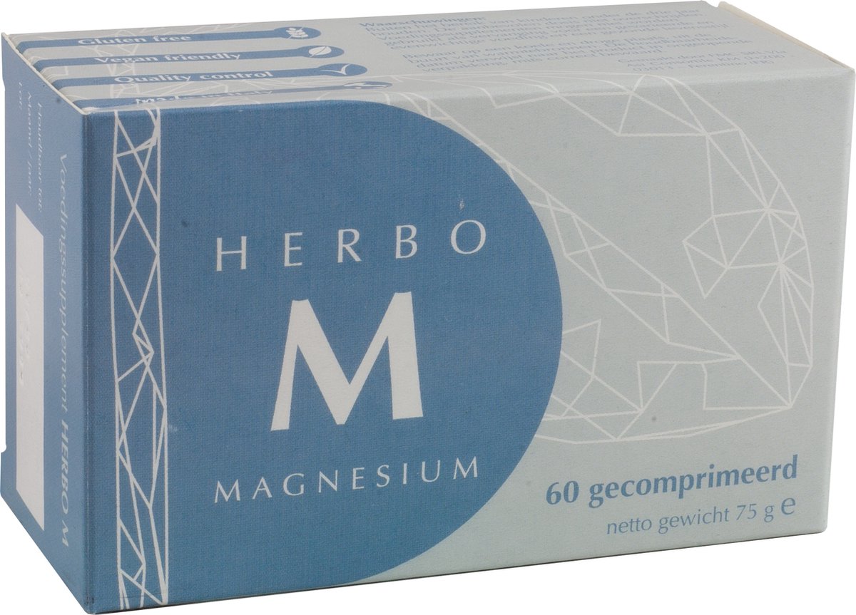 Goedkoopste Herbo M - Magnesium supplement - 60 gecomprimeerd - 75 gr per stuk