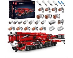 Comnox - Mould King - LTM 11200 Kraan Vrachtwagen Bouwset - 8506 Stuks - Technisch Speelgoed - Rood
