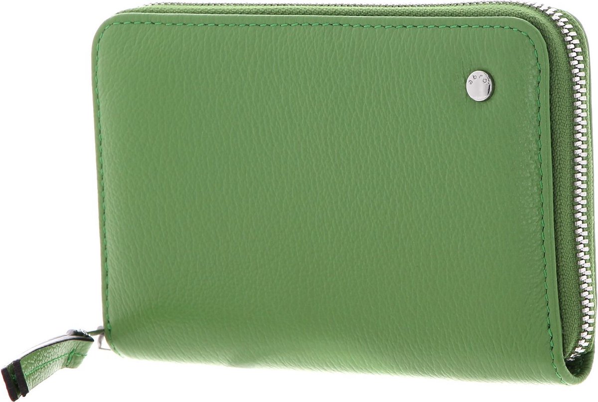 abro Leren Portemonnee Leather Ariete Zip Wallet Lime Groene