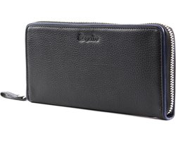 Esquire Portemonnee Piping Zip Around Wallet Black / Roy Zwart Blauw