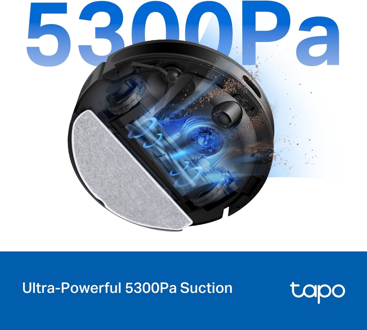 Afbeelding 3 van Tapo RV20 Max Plus Robotstofzuiger met dweilfunctie -LiDAR- 5300 Pa-Leegstation-3L
