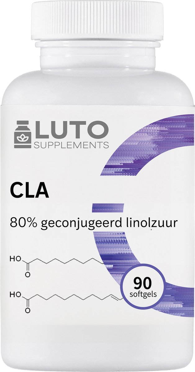 CLA - 90 Softgels met elk 1000 mg - Fatburner - Geconjugeerd Linolzuur vetzuur - 80 Saffloerolie - Premium kwaliteit- Laboratorium getest - Luto Supplements