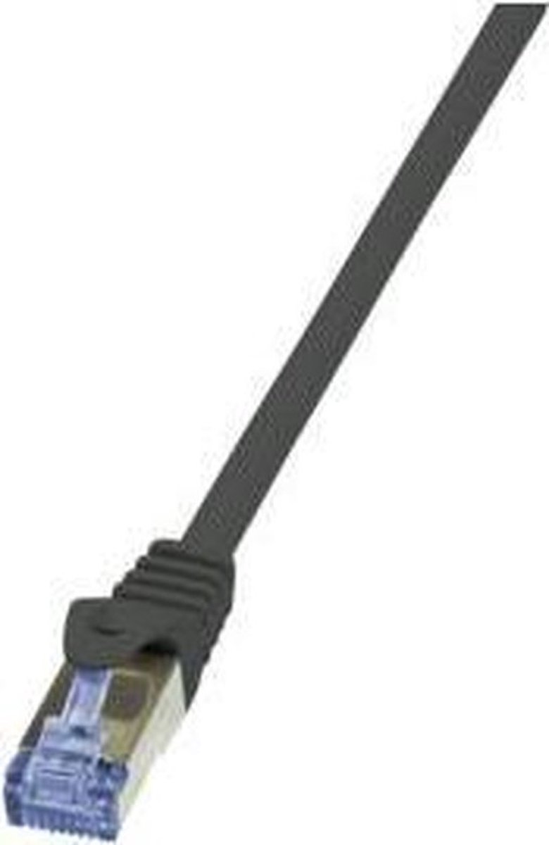 LogiLink CQ4113S RJ45 Netwerkkabel, patchkabel CAT 6A S/FTP 20.00 m Zwart Vergulde steekcontacten, Vlambestendig, Snagless 1 stuk(s)
