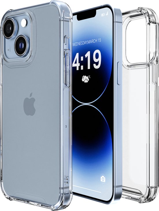 iTech Hoesje geschikt voor iPhone 13 / 14 Transparant shock proof Galaxy cover hoes case