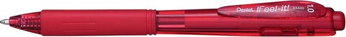 Pentel Feel-it! WOW! Rood Intrekbare balpen met klembevestiging 12 stuk(s)