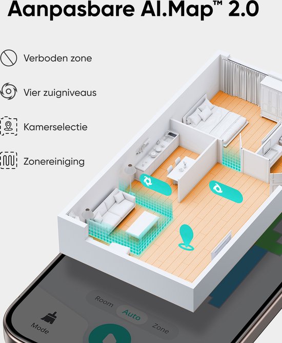 eufy Clean L60 Hybrid Robotstofzuiger met dweilfunctie - Robot Vacuum - 5.000Pa Zuigkracht - Bestuurbaar via smartphone