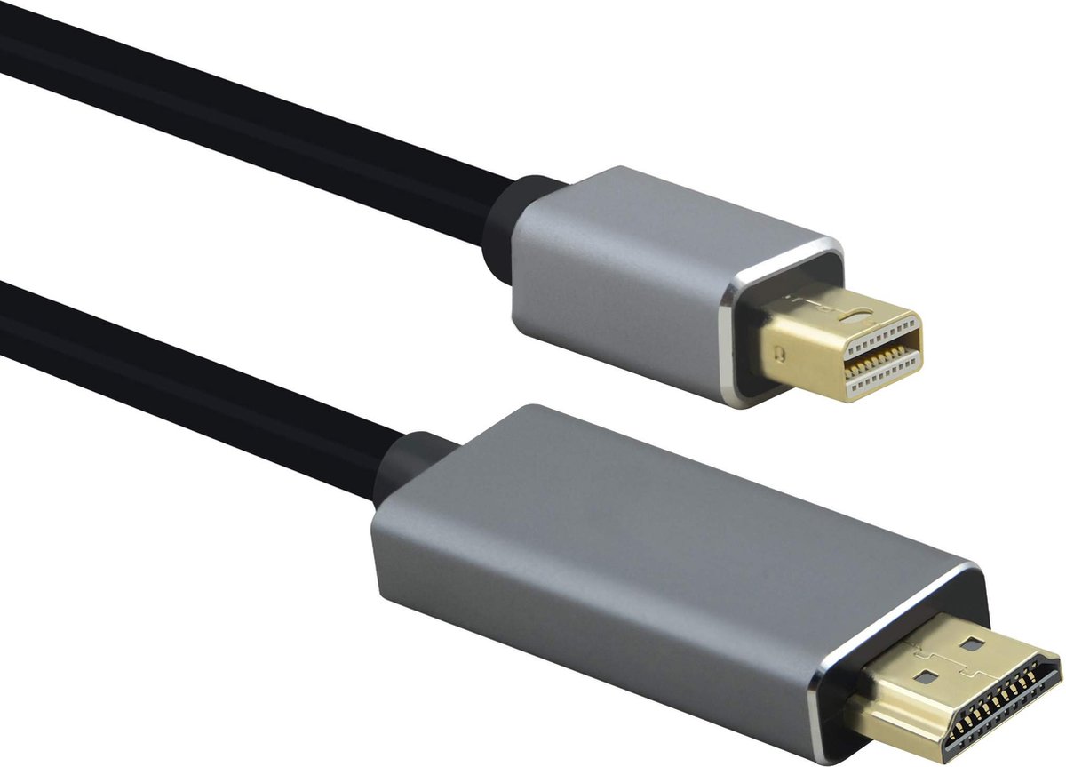 Anschlusskabel, mini DisplayPort St./HDMI St., PREMIUM 4K, 3,0m, schwarz
