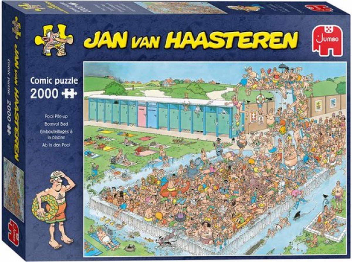 Jan van Haasteren - Bomvol Bad - 2000 stukjes puzzel — afbeelding 12