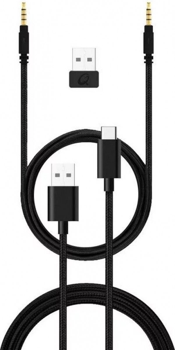 QPAD QH900 hoofdtelefoon/headset Draadloos Hoofdband Gamen Bluetooth Zwart