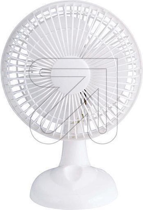 Tafelventilator Salco STV-160 wit 15 cm 2 snelheden 3 vleugels stille ventilator met veiligheidsrooster