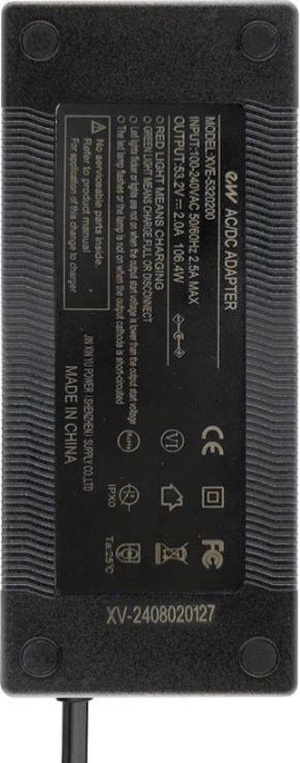 Oplader Elektrische step 48V (54.6V) 2A -- 5,5mm connector - Oplader - €53,99