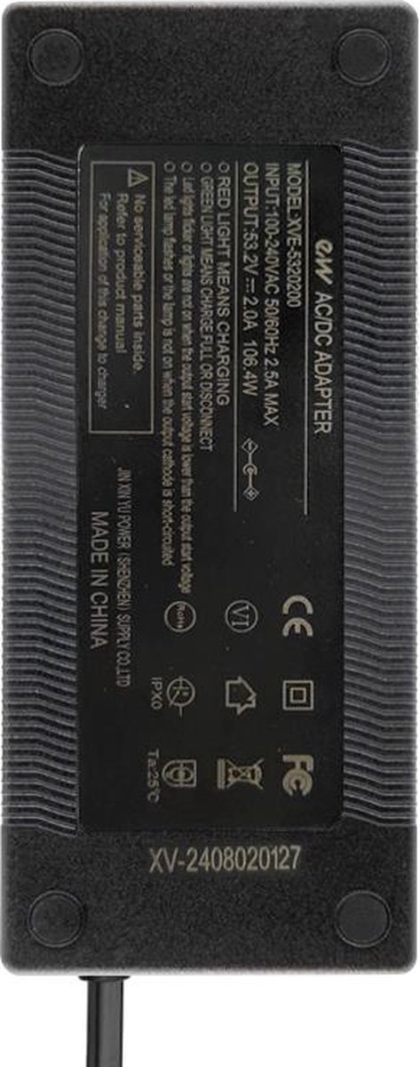 Oplader Elektrische step 48V (54.6V) 2A -- 5,5mm connector