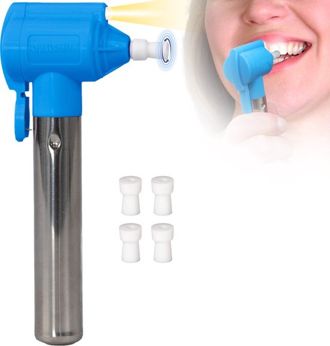 Optismile - Tanden Polijster - Tooth Polsiher met LED-lampje met 12 opzetstukjes - 14.000 vibraties per minuut