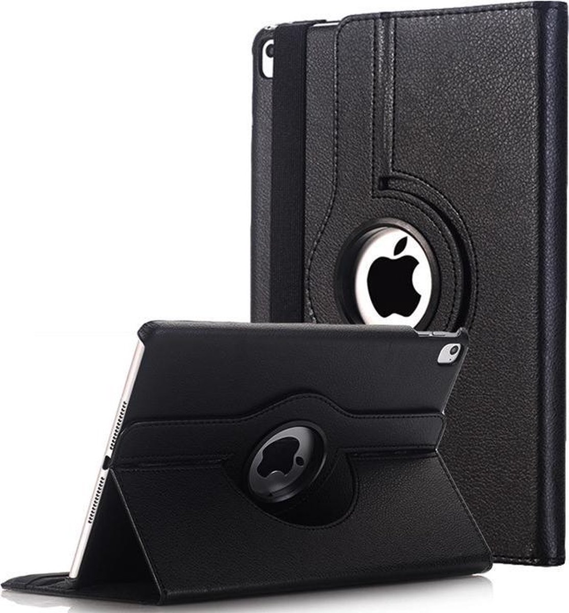 iPad 2018 9.7 inch PU leren Draaibare hoes Zwart