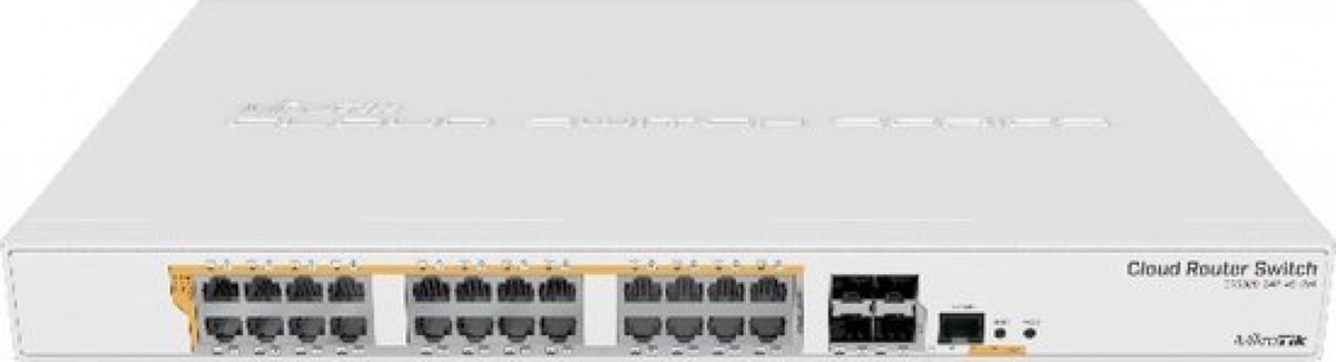 Mikrotik CRS328-24P-4S+RM netwerk-switch Managed L2/L3 Gigabit Ethernet (10/100/1000) Power over Ethernet (PoE) 1U Wit