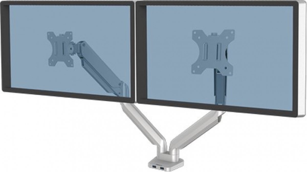 Fellowes monitor arm - Platinum Series dubbele monitorarm - 32 inch - Zilver