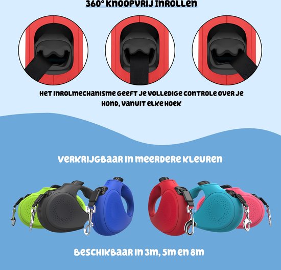 Flexi Rollijn New Comfort Band Neon 5 mtr tot 50 kg
