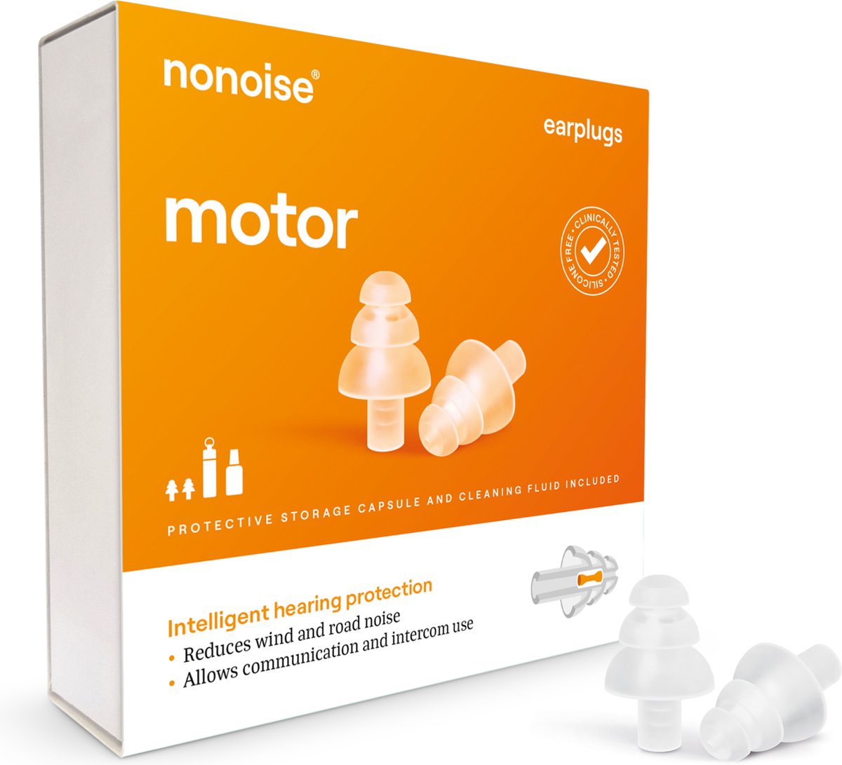 Goedkoopste Nonoise - Motor rijden - Oordoppen - 1 paar - Transparant