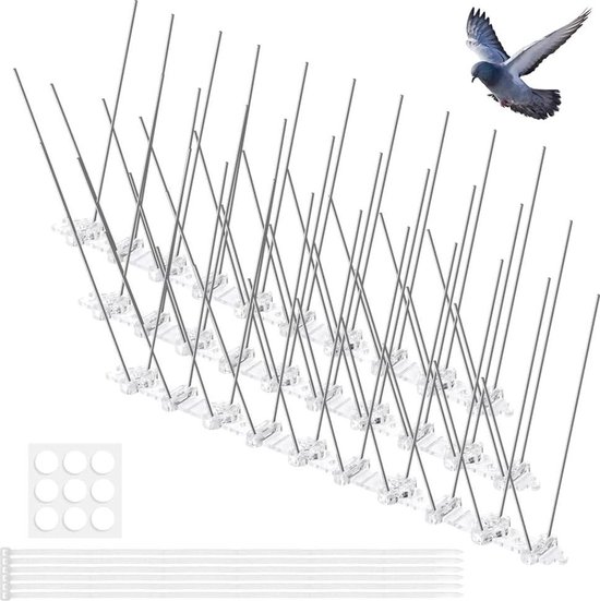 Roestvrijstalen Anti-Vogel Spikes - 3 Pak