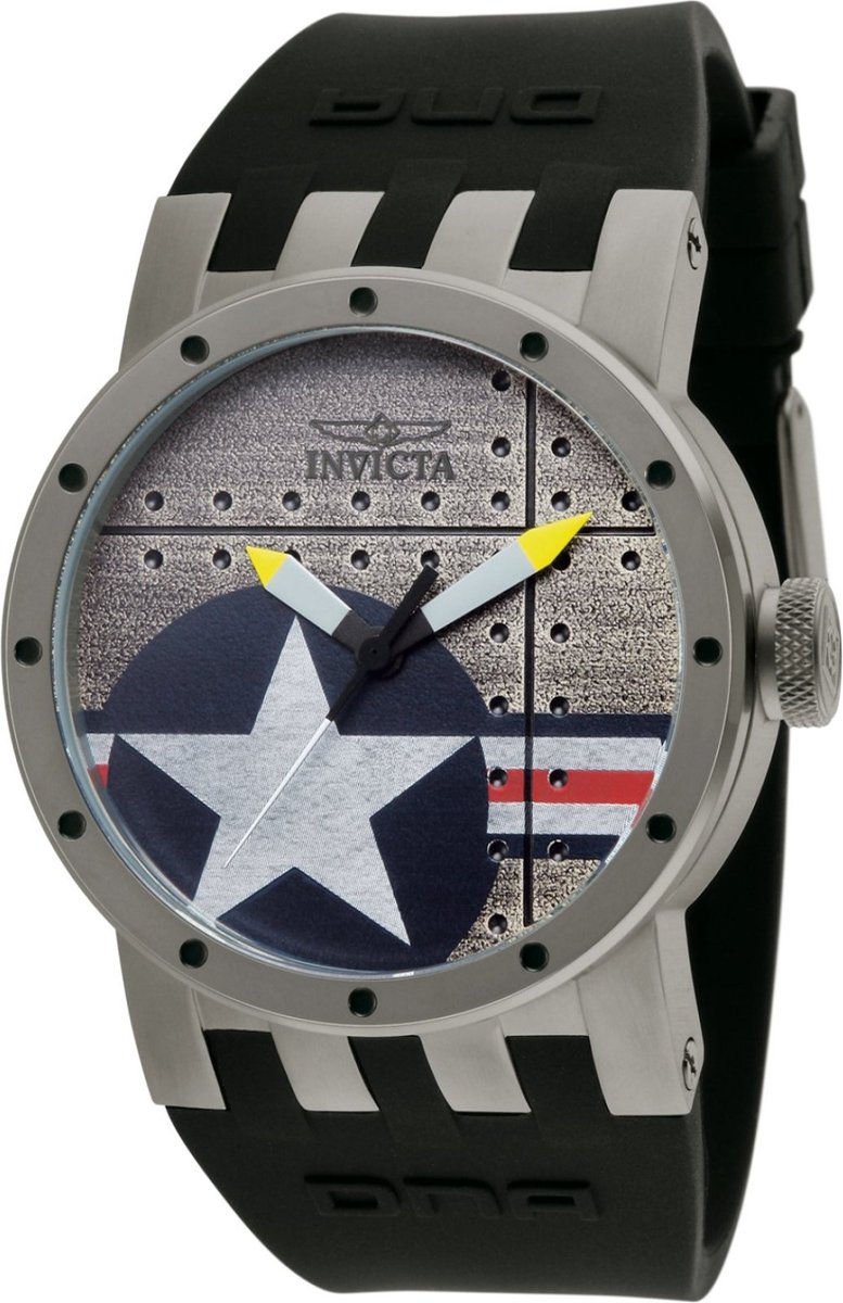 Invicta DNA 11647 Heren Horloge - Waterdicht - Analoog - Quartz Uurwerk - Roestvrij Staal met grijze Wijzerplaat - 46mm