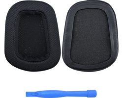 Vervangende Oorkussens voor Logitech G35, G230, G231, G233, G332, G430, G431, G432, G433, G533, G633, G633S, G635, G930, G933, G933S, G935 Hoofdtelefoon van MMOBIEL – Mesh Fabric Oorkussens – Zwart