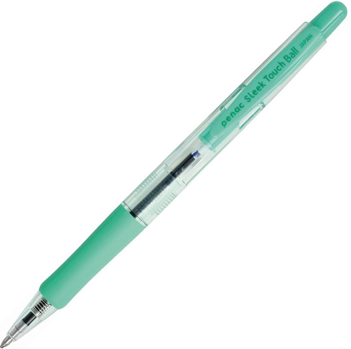 Penac Balpen - Sleek Touch - 12 pack - Mint Groen - 1.0mm - Blauw inkt