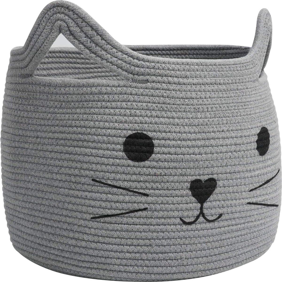 Goedkoopste JGS ® Veelzijdige Gevlochten Opslagmand voor Speelgoed, Dekens en Huisdieren, Grijs
