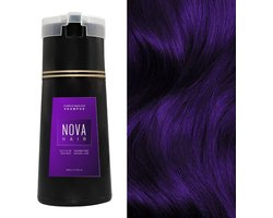 Nova Hair Instant Dye Shampoo Purple - Rijk aan Natuurlijke Extracten - Dekking voor Grijs Haar - Kleur Shampoo voor man en vrouw - NovaHair - Nova Hair Shampoo Purple - 200 ml
