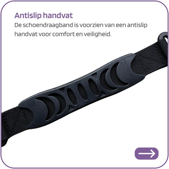 Jobber - Skischoen draagband - Skeelers - Snowboard - Schoenen drager - Zwart