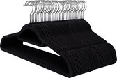 Cintres Antidérapants - Avec barre pantalon - Noir - 50 Pièces