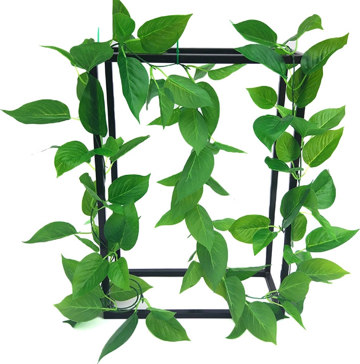 Shagam Kunstplanten Voor Buiten En Binnen - Indoor and outdoor artifical plants - artifical green plant vines- Scindapsus-2stucks-220cm-99 large leaves Groen