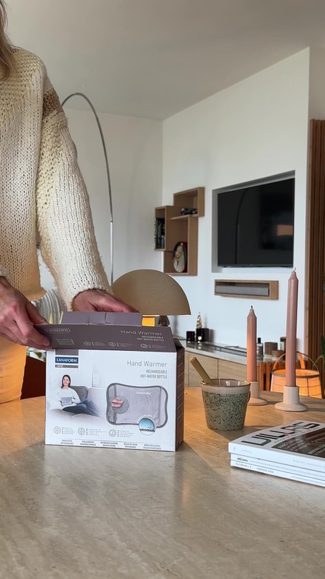 Lanaform - Elektrische Handwarmer / Elektrische Kruik - Extrazacht - Met Binnenzak - Oplaadbaar Tot 4 Uur Lang - Oranje